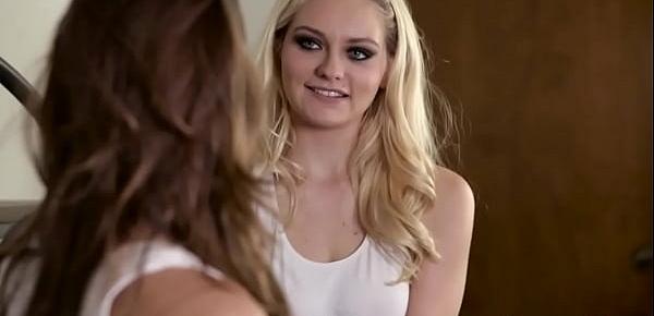Straight blonde facesitting lesbian babe